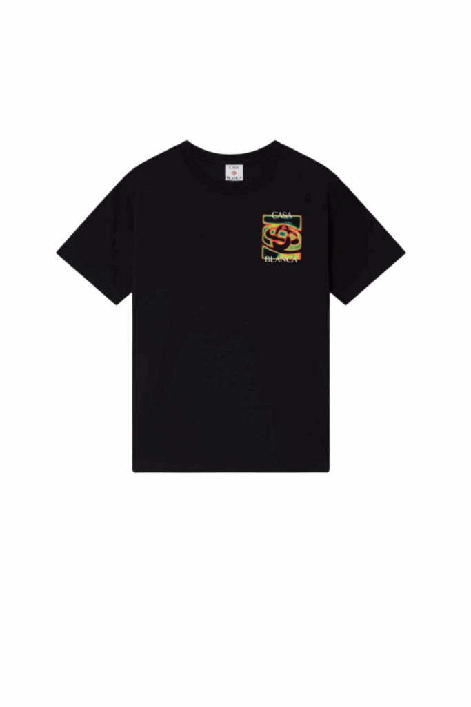 Tee-Shirt Logo Carte Thermique Noir