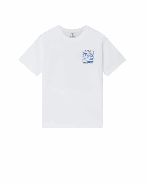 Tee-Shirt Logo Carte Thermique Blanc