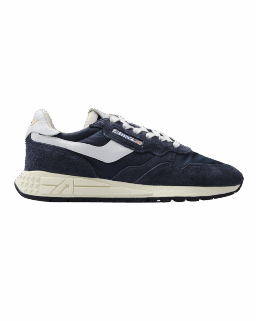 Sneakers Reelwind Daim et Nylon Marine Blanc