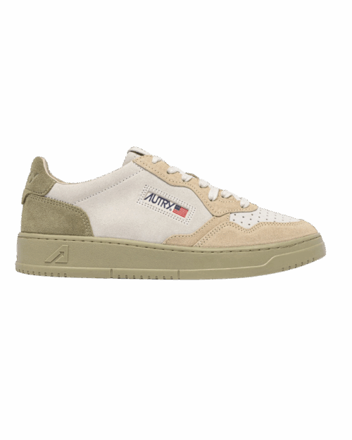 Sneakers Medalist Daim Vert Blanc Sable