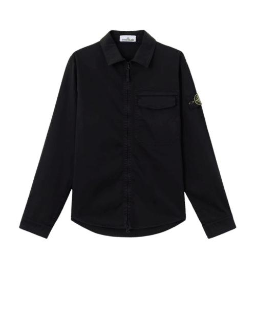 Surchemise Satin de Coton Noir