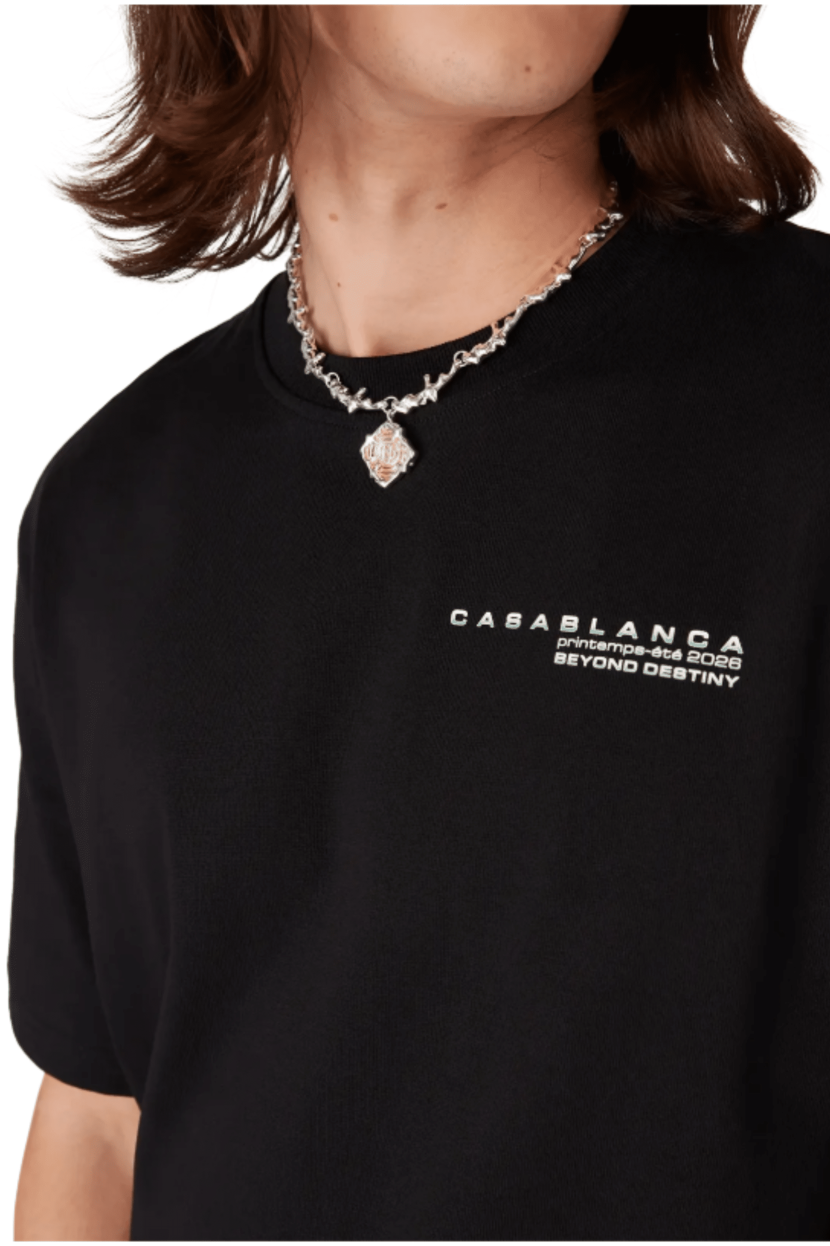 Tee-Shirt Glitch Orchid Coton Noir