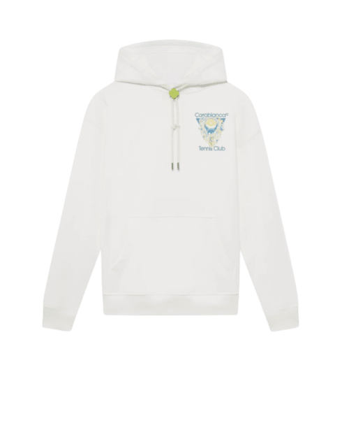 Hoodie Arche De Tennis Coton Blanc