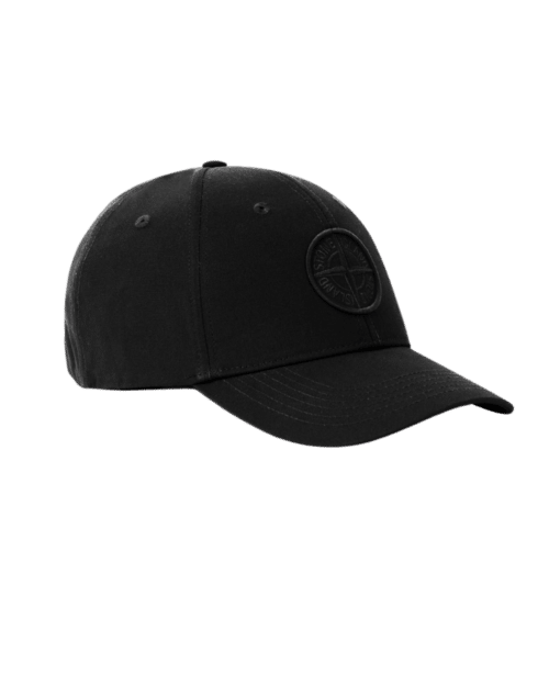 Casquette Coton Noir Logo Brodé