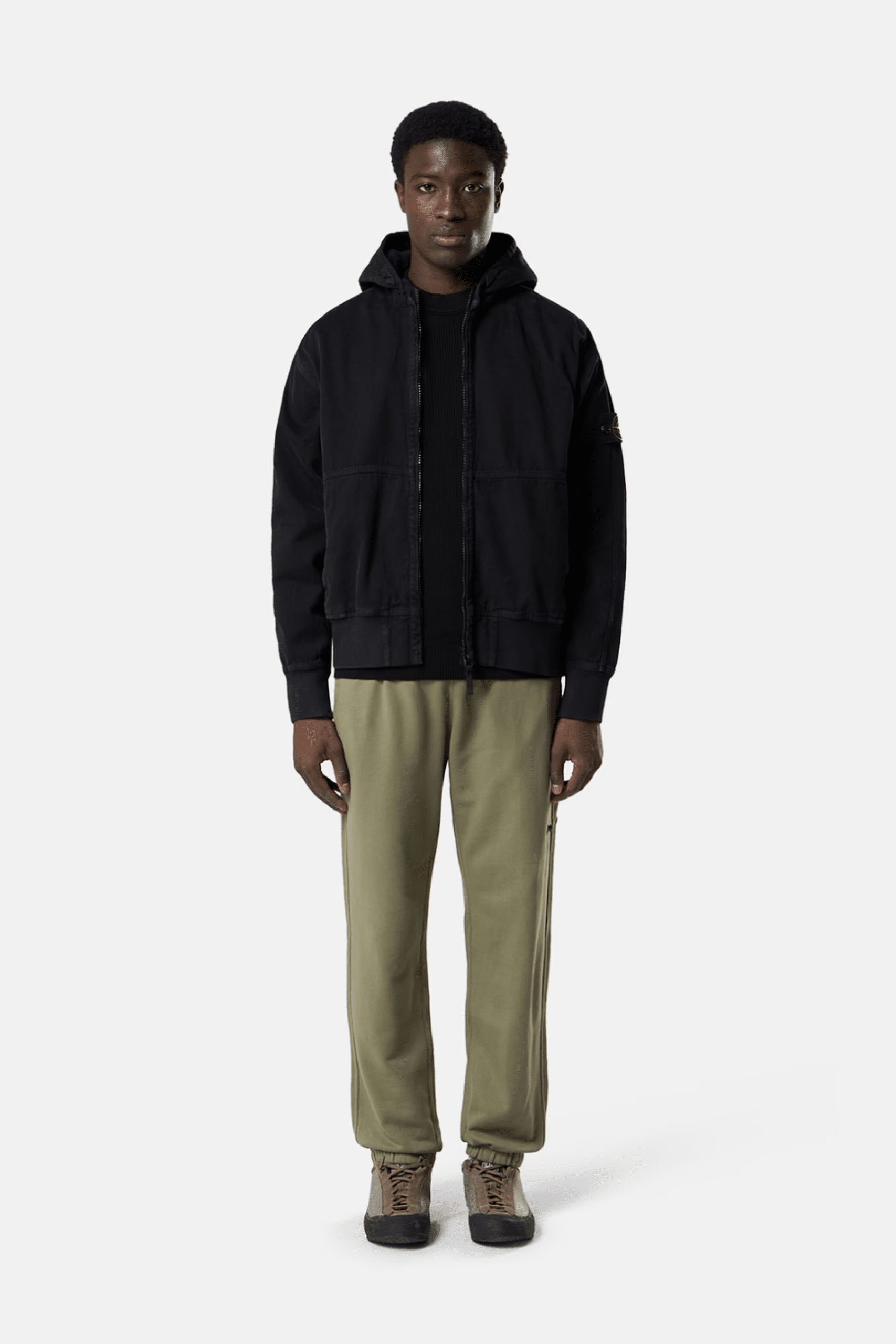 Hoodie Zippé Coton bio Noir