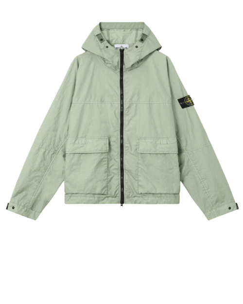 Blouson à Capuche Nylon Sauge