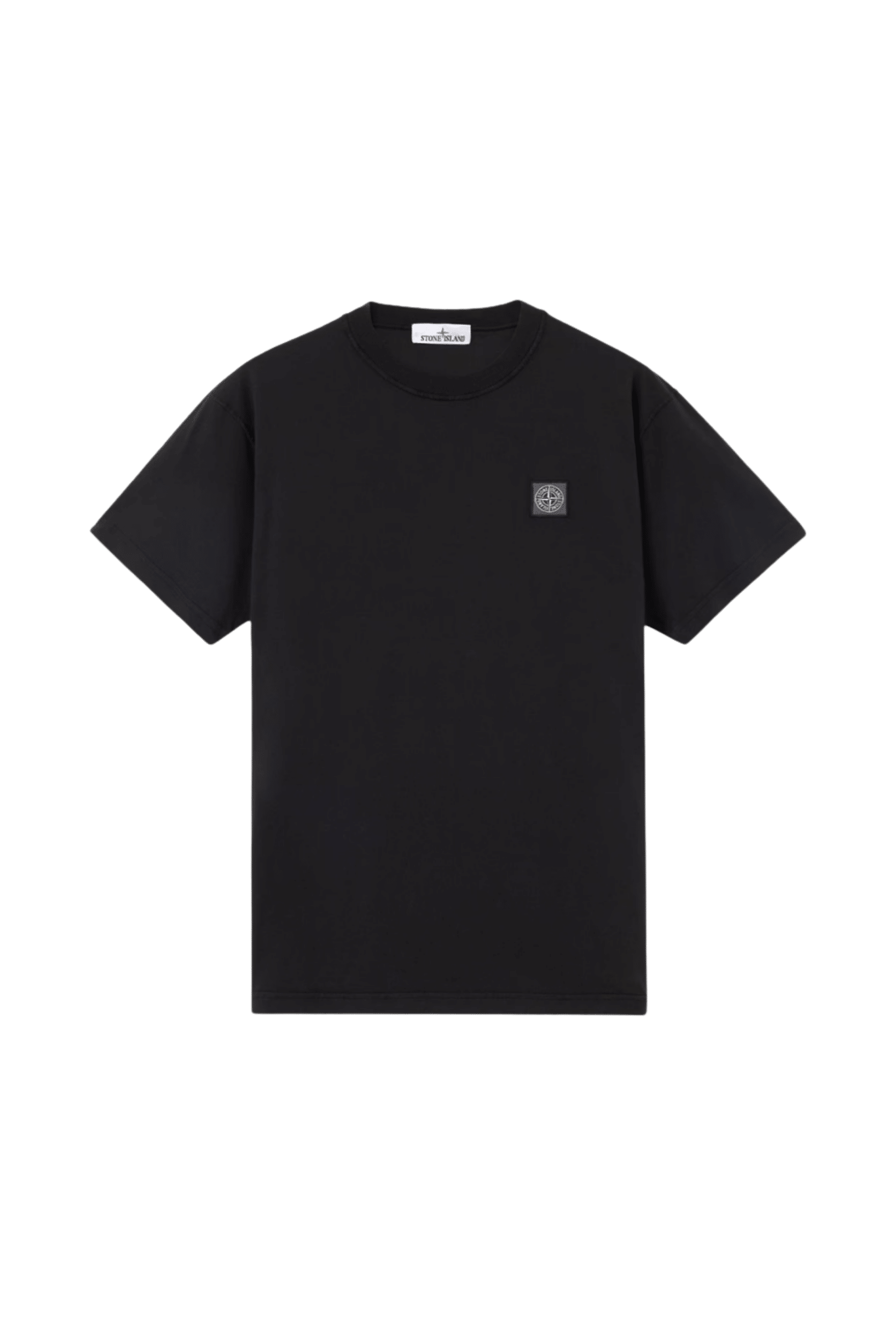 Tee-Shirt Logo Coton Noir avec Effet