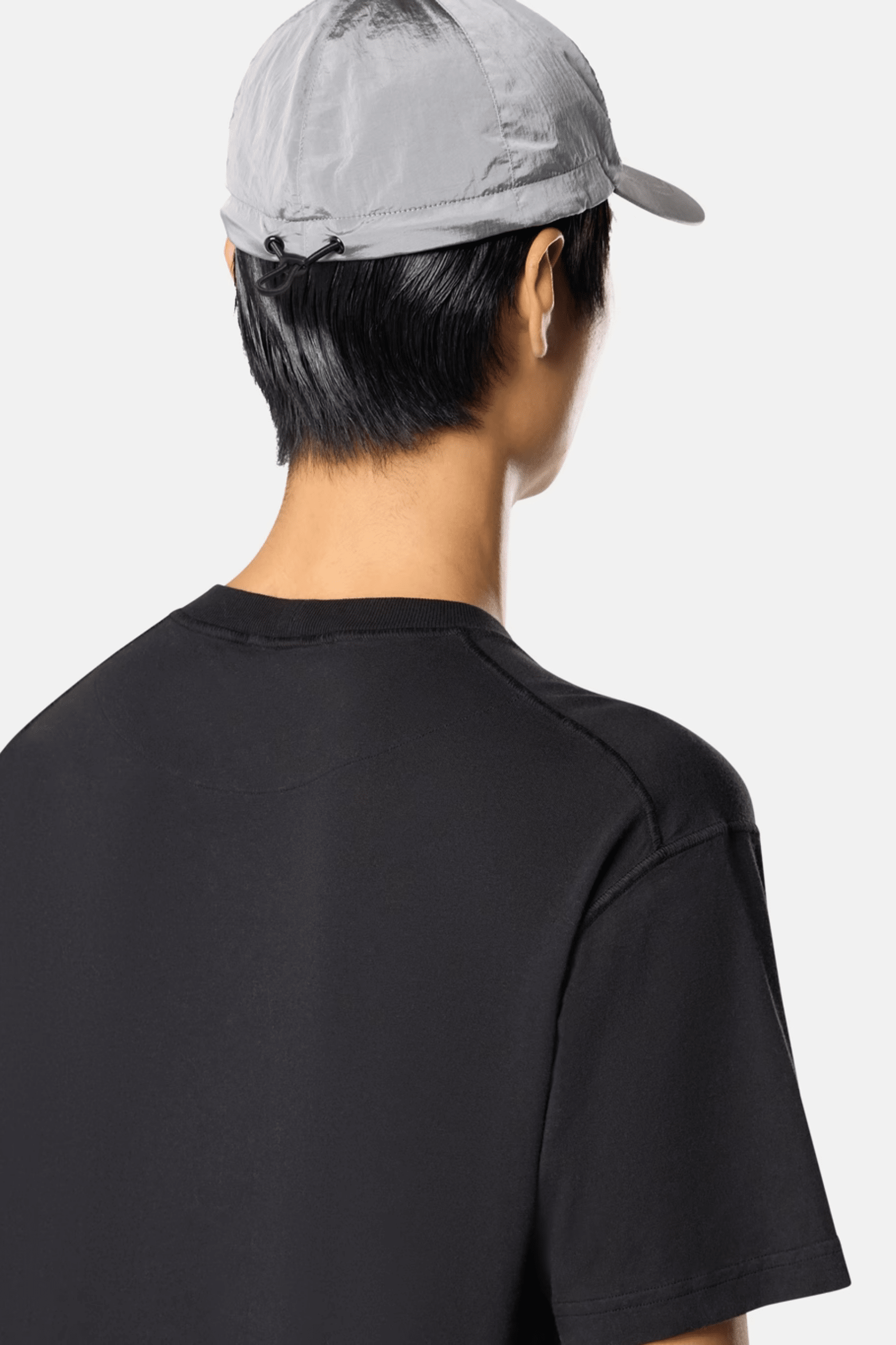 Tee-Shirt Logo Coton Noir avec Effet