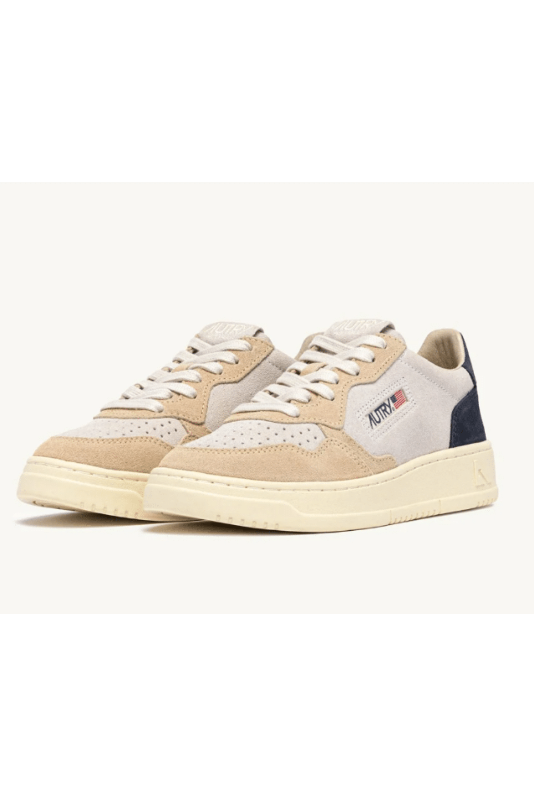 Sneakers Medalist Daim Blanc Sable Bleu