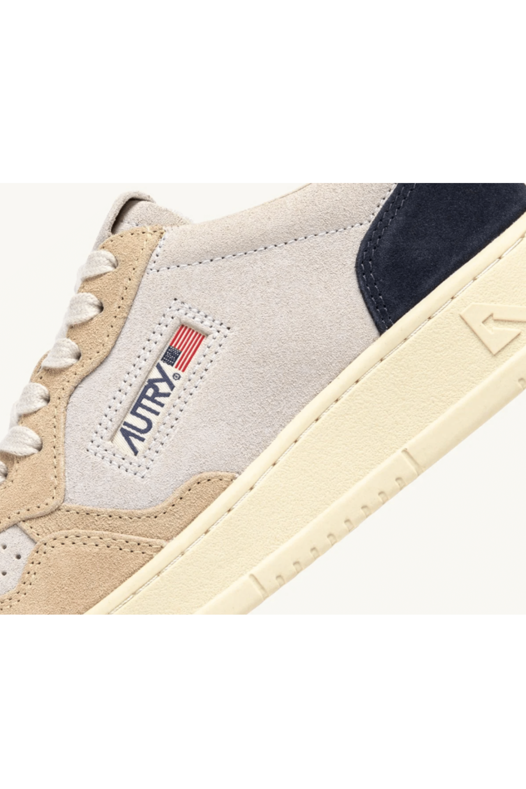 Sneakers Medalist Daim Blanc Sable Bleu