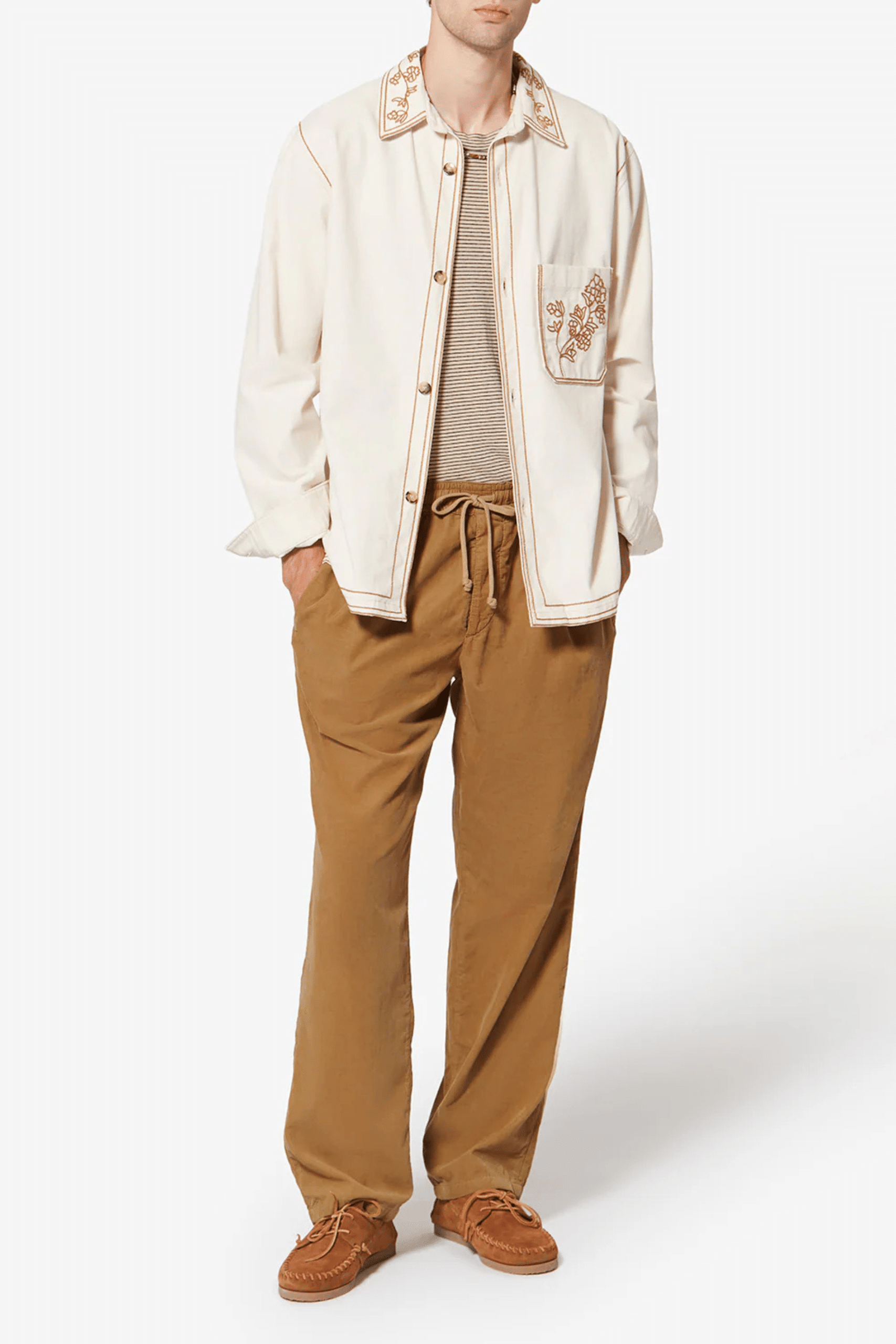 Pantalon Velours Nirlen Bronze