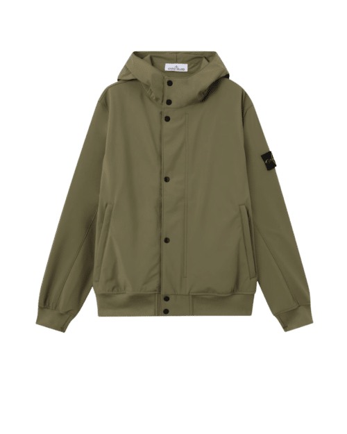 Blouson Capuche Polyester Kaki