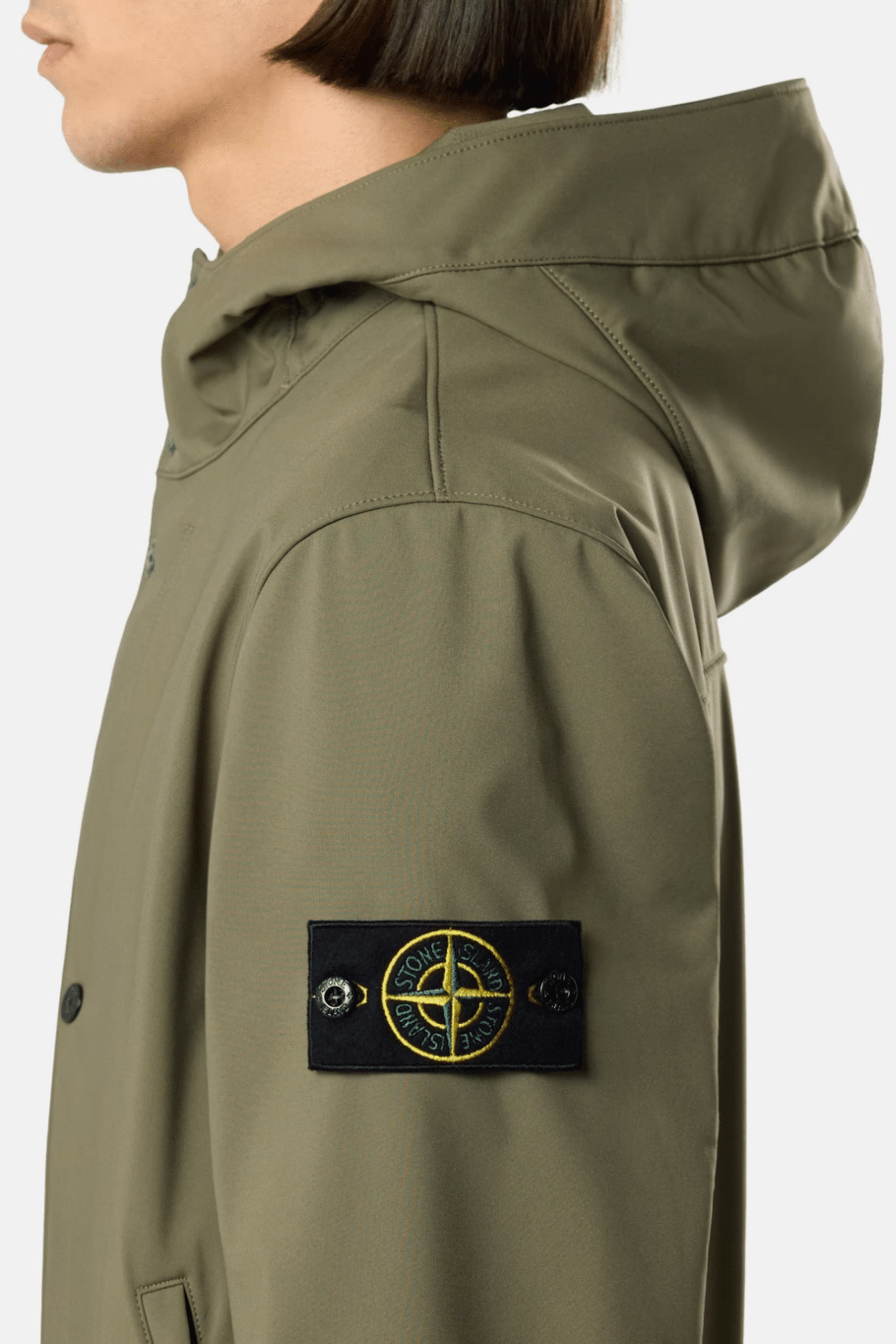 Blouson Capuche Polyester Kaki