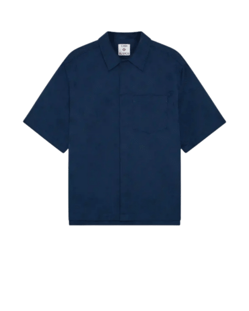 Chemise Coton Marine Monogrammée