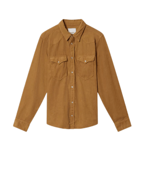 Chemise Vasco Velours Côtelé Bronze