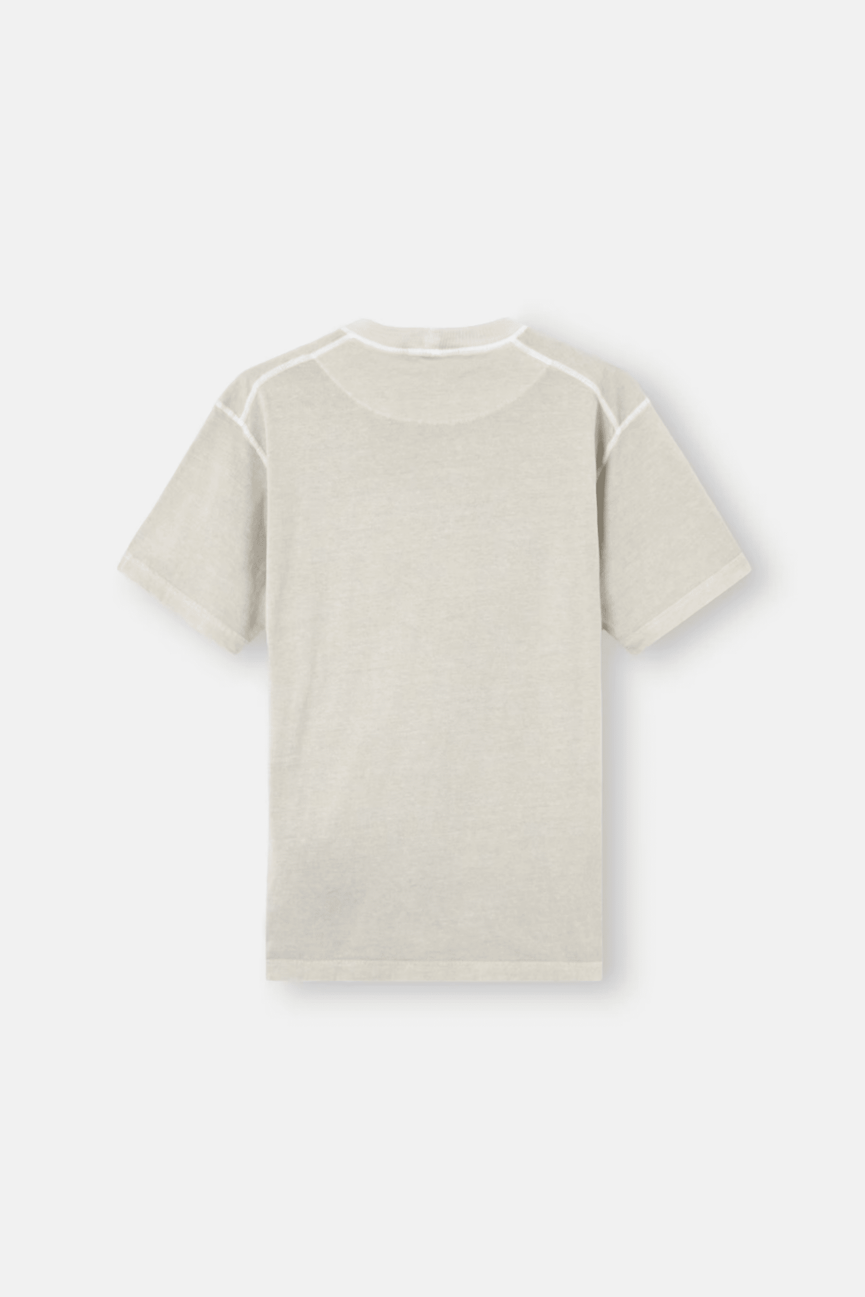 Tee-Shirt Logo Coton Gris Perle