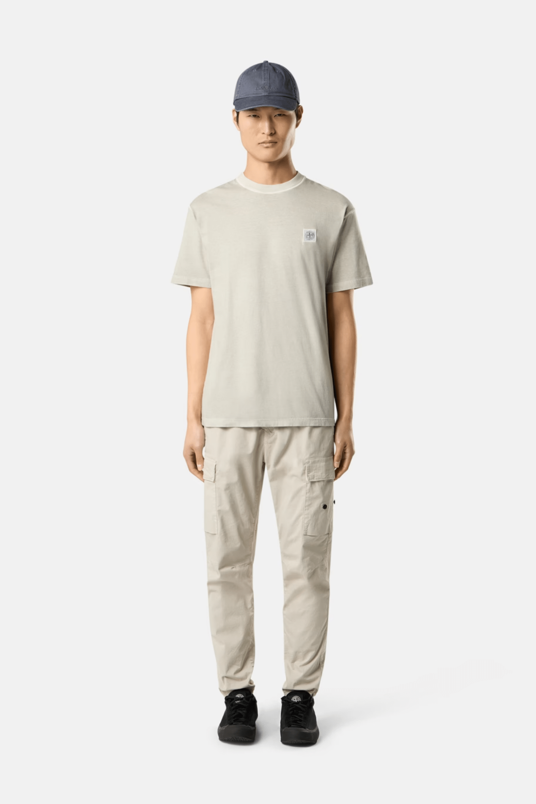 Tee-Shirt Logo Coton Gris Perle