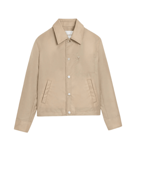 Blouson Nylon Beige Rivet Métal