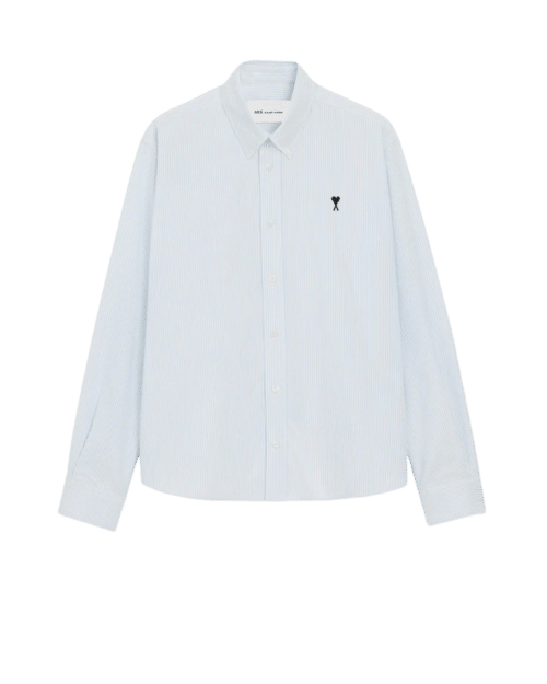 Chemise Col Boutonné Oxford Ciel/ Blanc