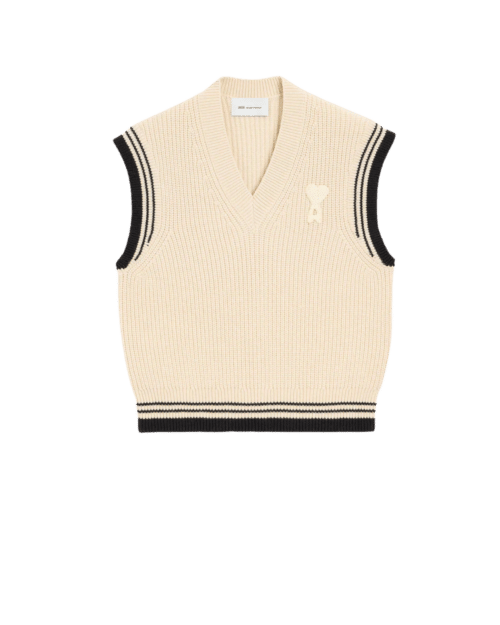 Pull Débardeur Laine Blanc Crème