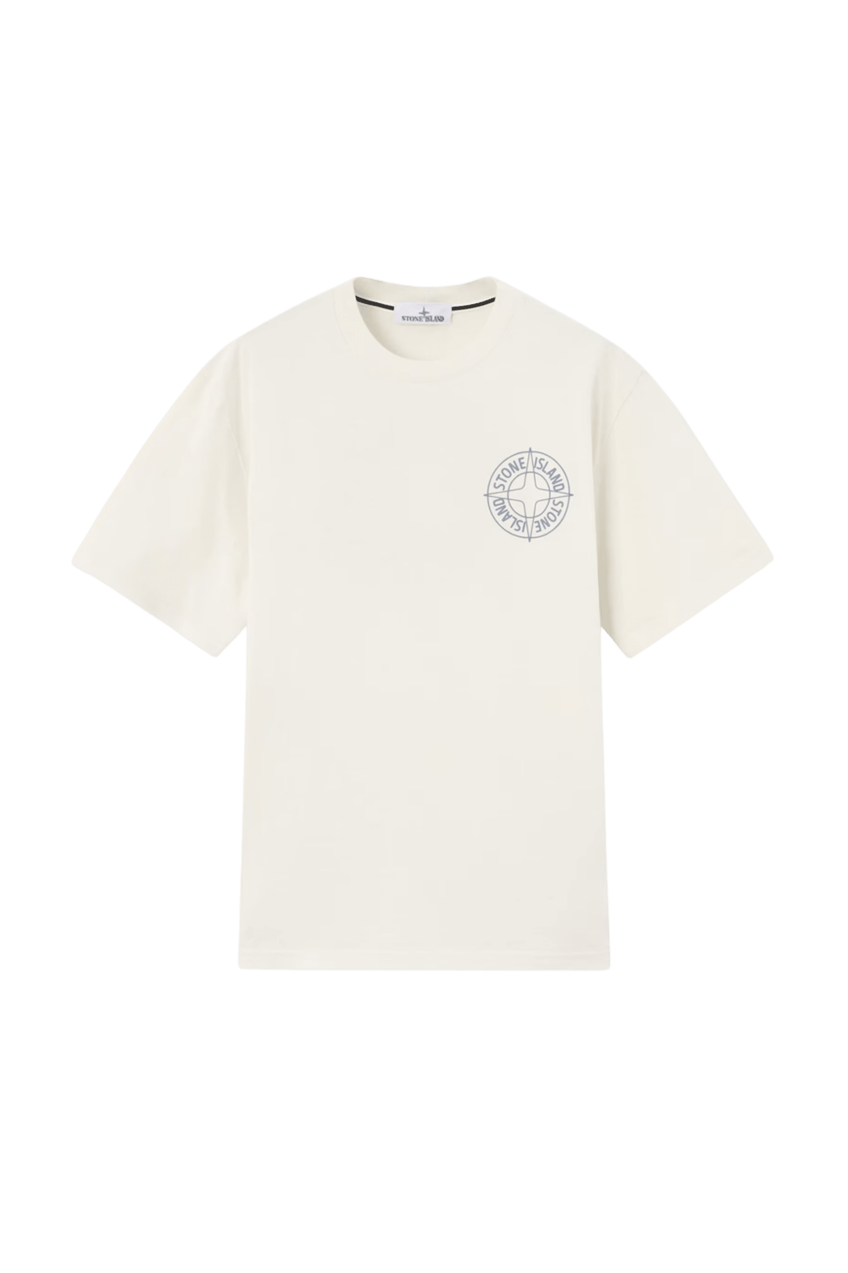 Tee-Shirt Coton Ivoire Logo Imprimé en Relief