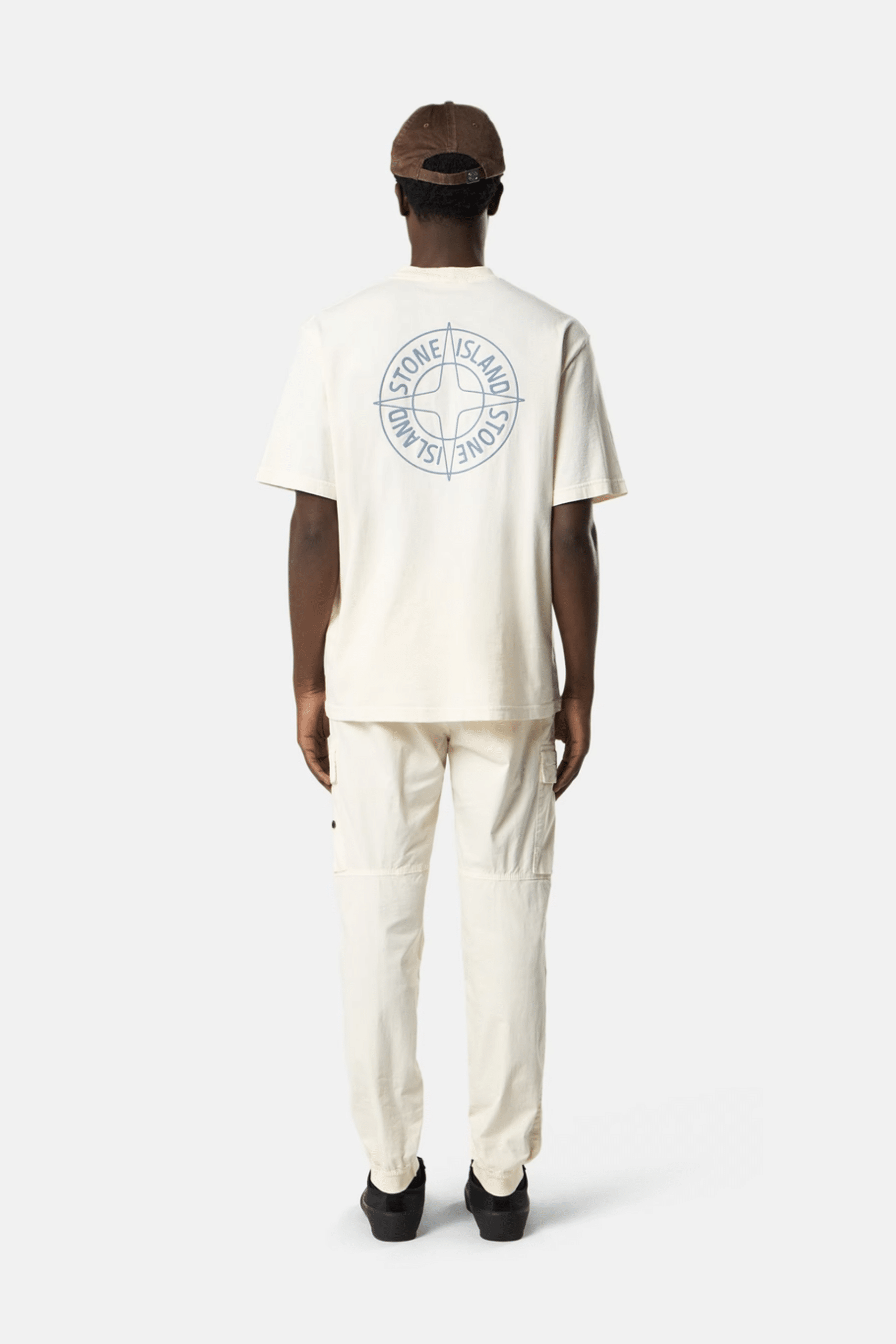 Tee-Shirt Coton Ivoire Logo Imprimé en Relief