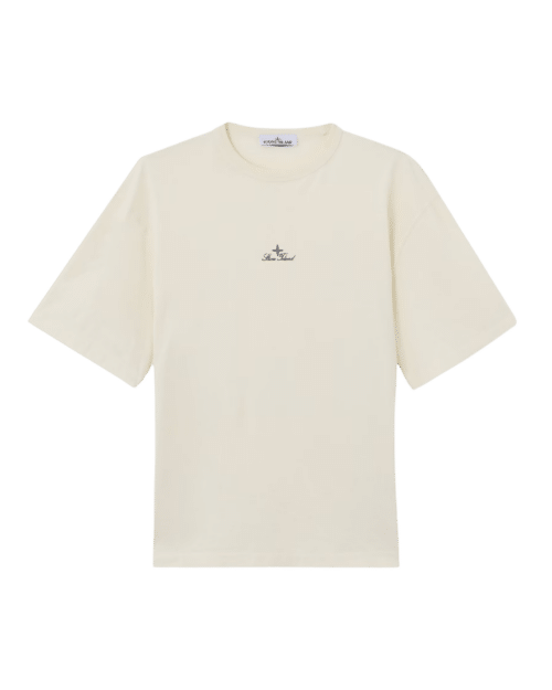 Tee-Shirt Coton Ivoire Logo Brodé