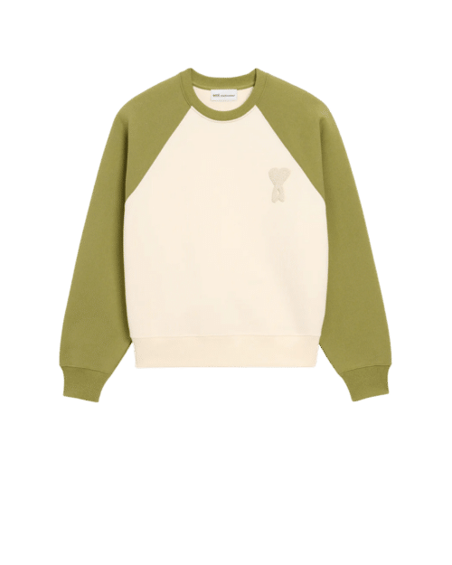 Sweat Crème Matcha Cœur en Crochet