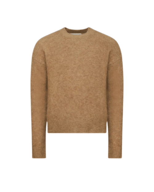 Pull Col Rond Laine et Alpaga Camel