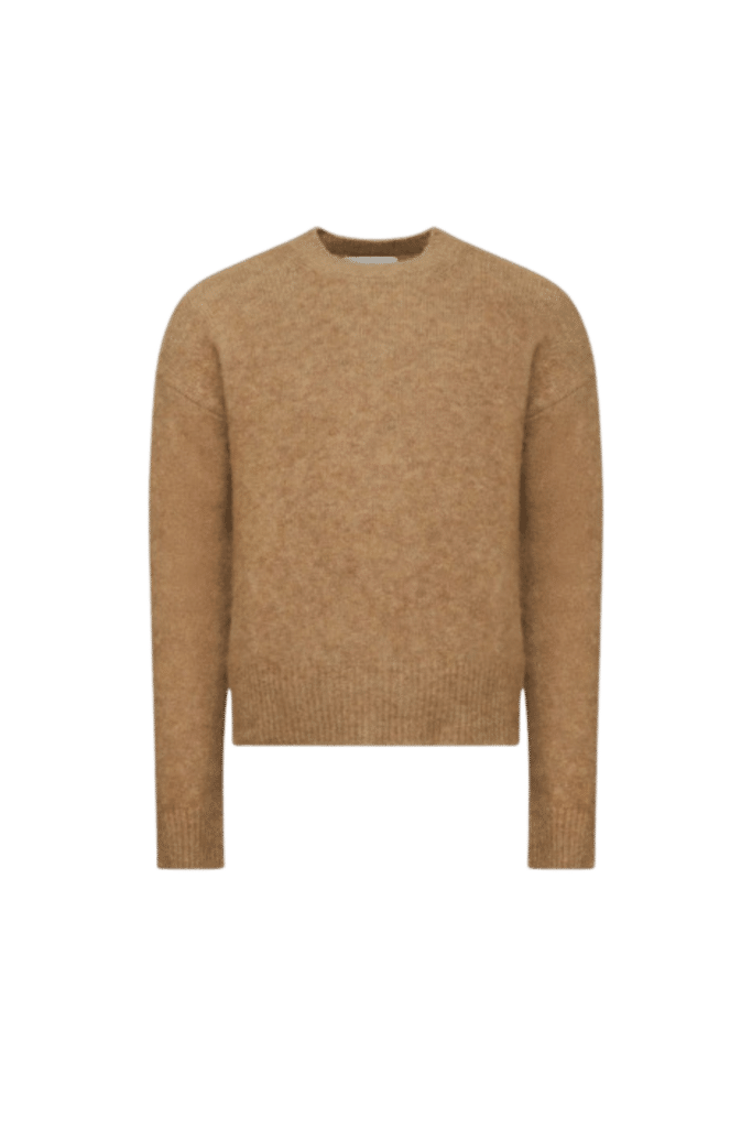 Pull Col Rond Laine et Alpaga Camel