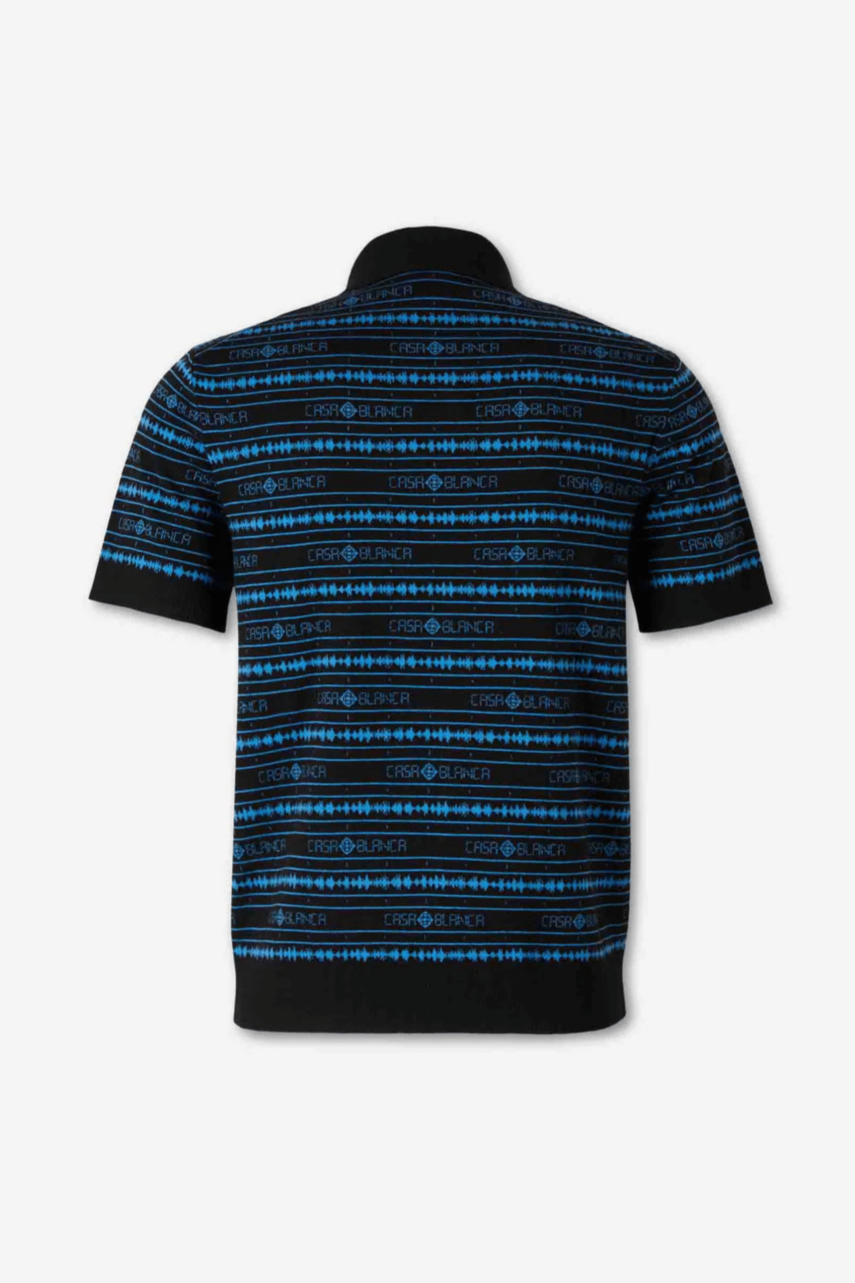 Polo Laine Sound Wave Noir Bleu