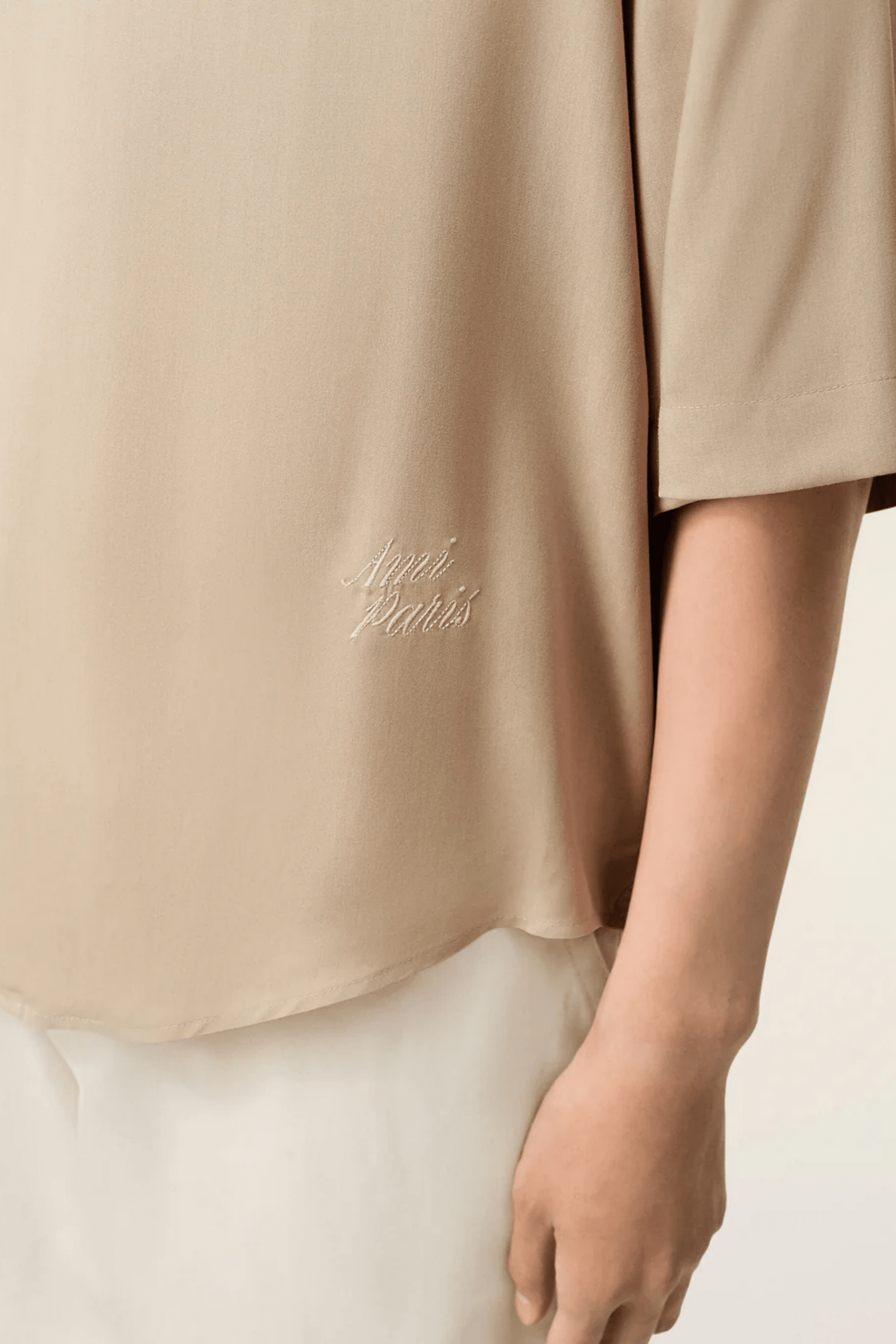 Chemise Boxy Viscose Café Crème