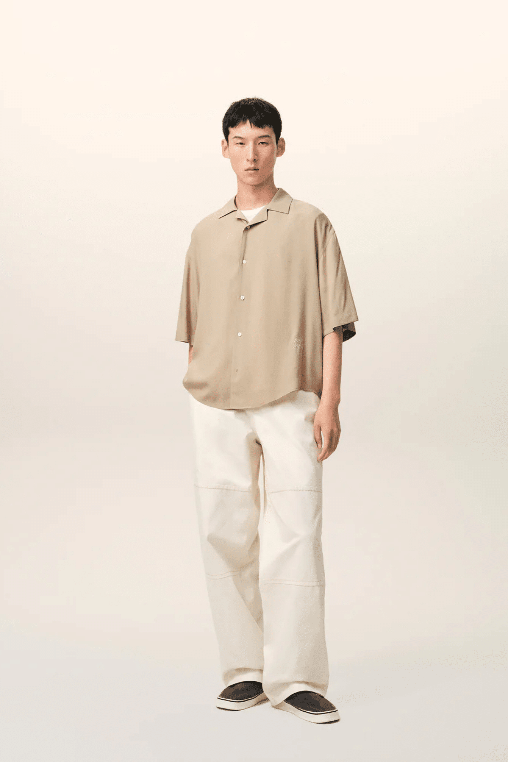 Chemise Boxy Viscose Café Crème