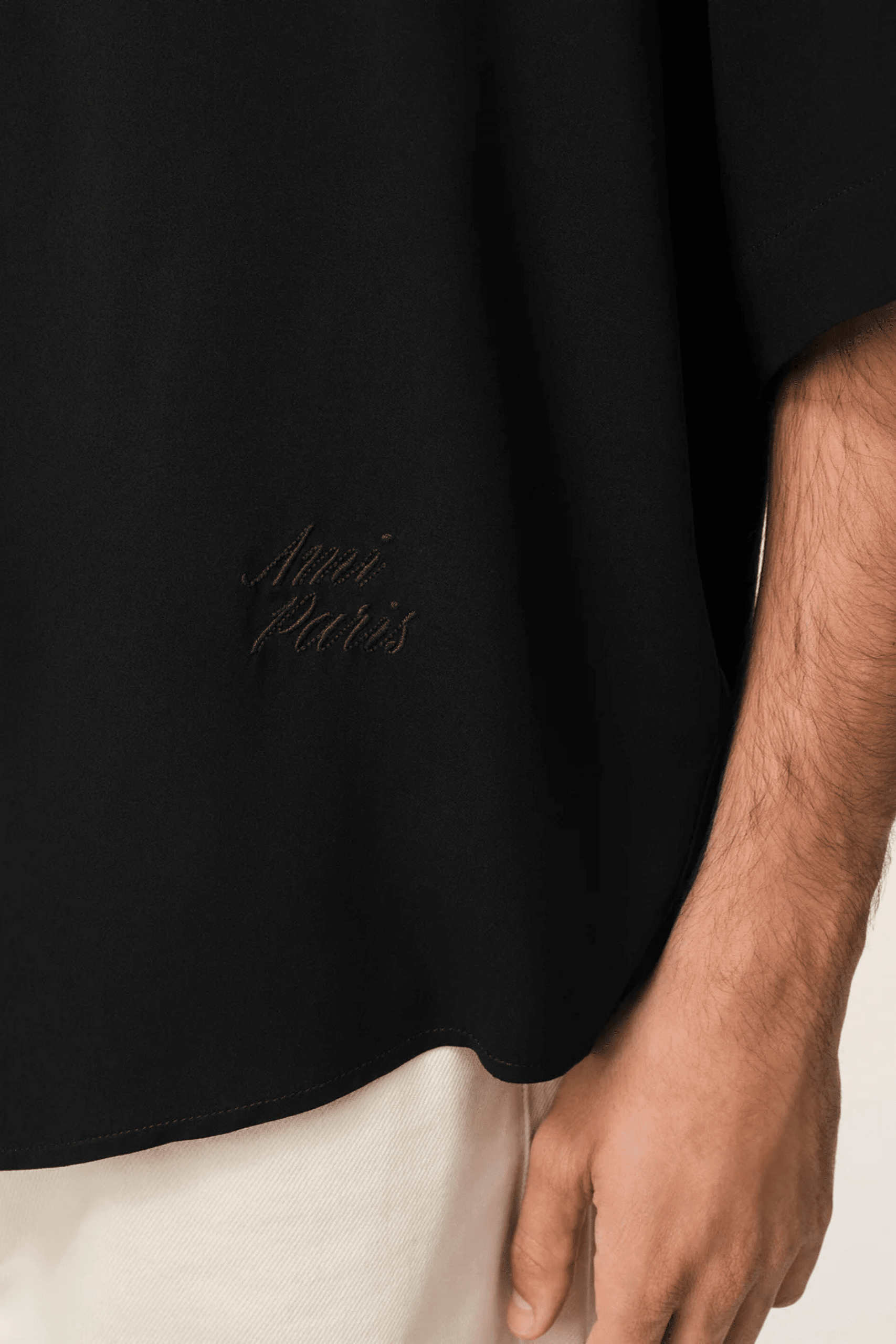 Chemise Boxy Viscose Noir