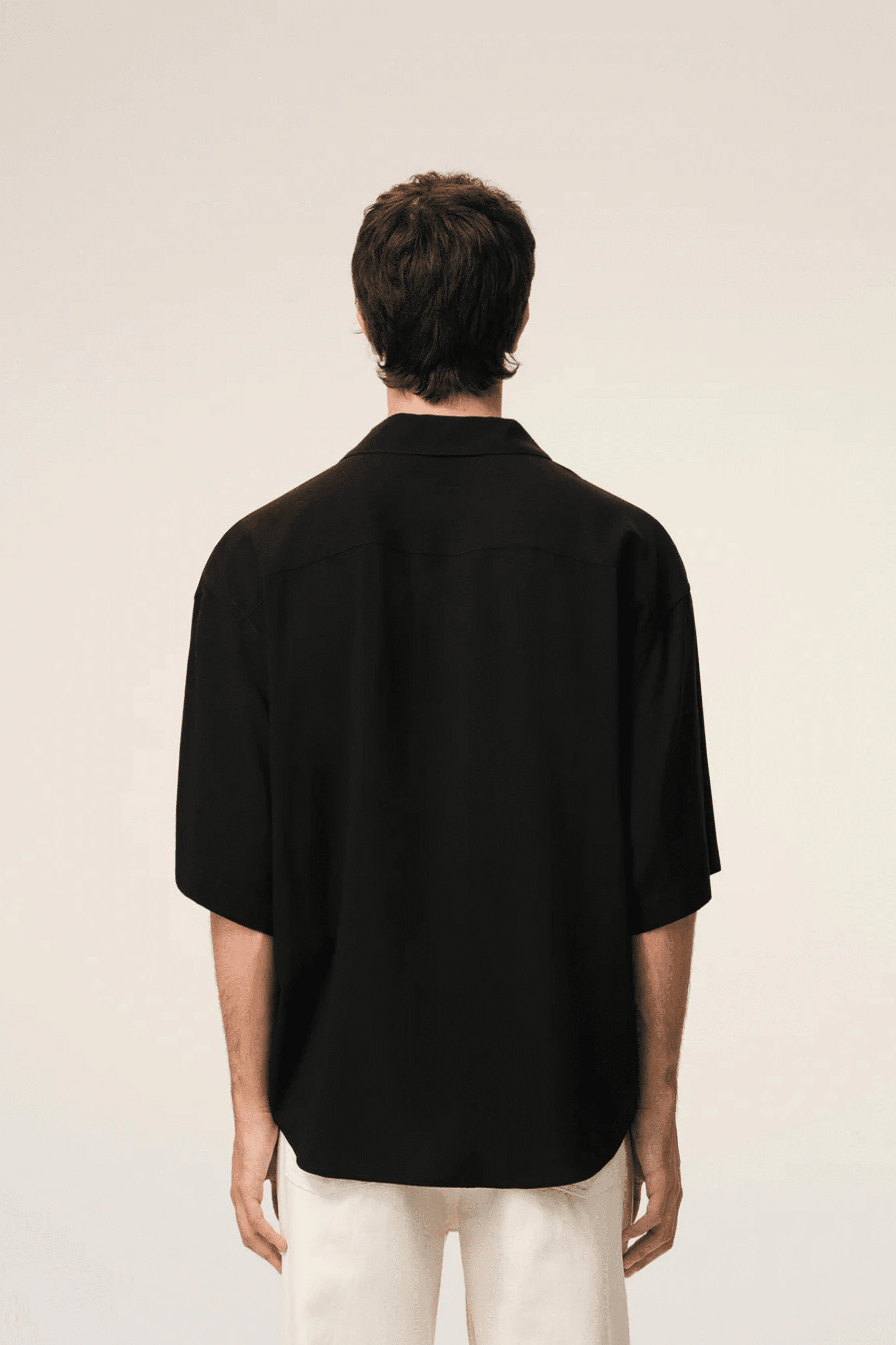 Chemise Boxy Viscose Noir