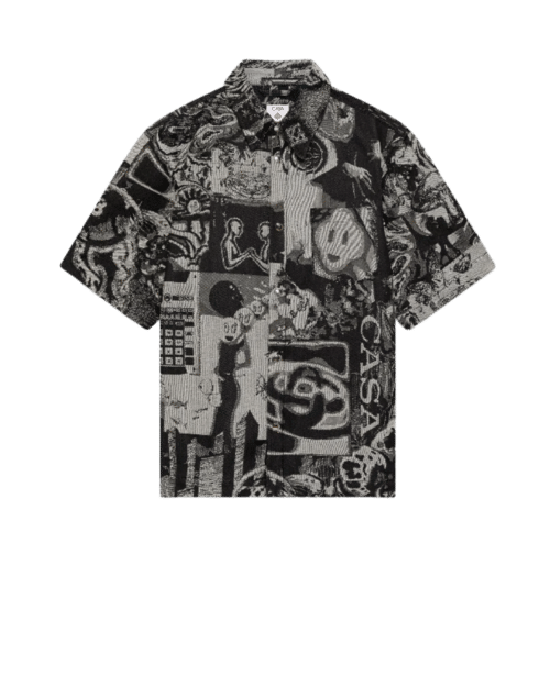 Chemise Jean Noir Rave Collage