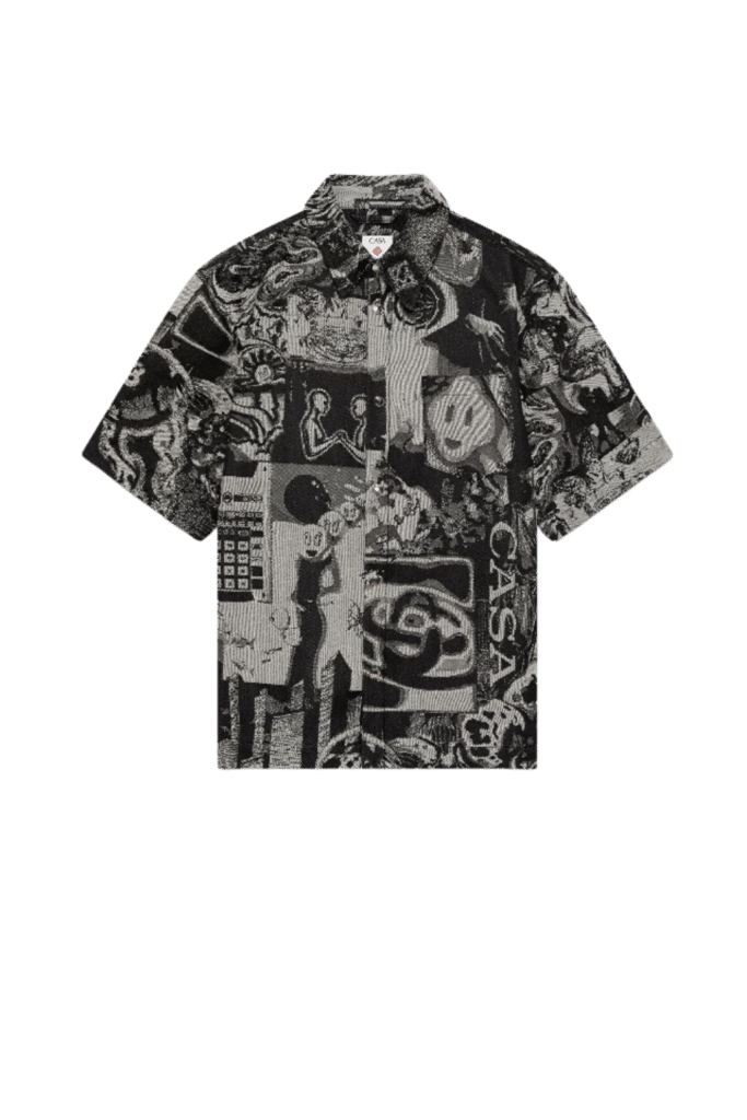 Chemise Jean Noir Rave Collage