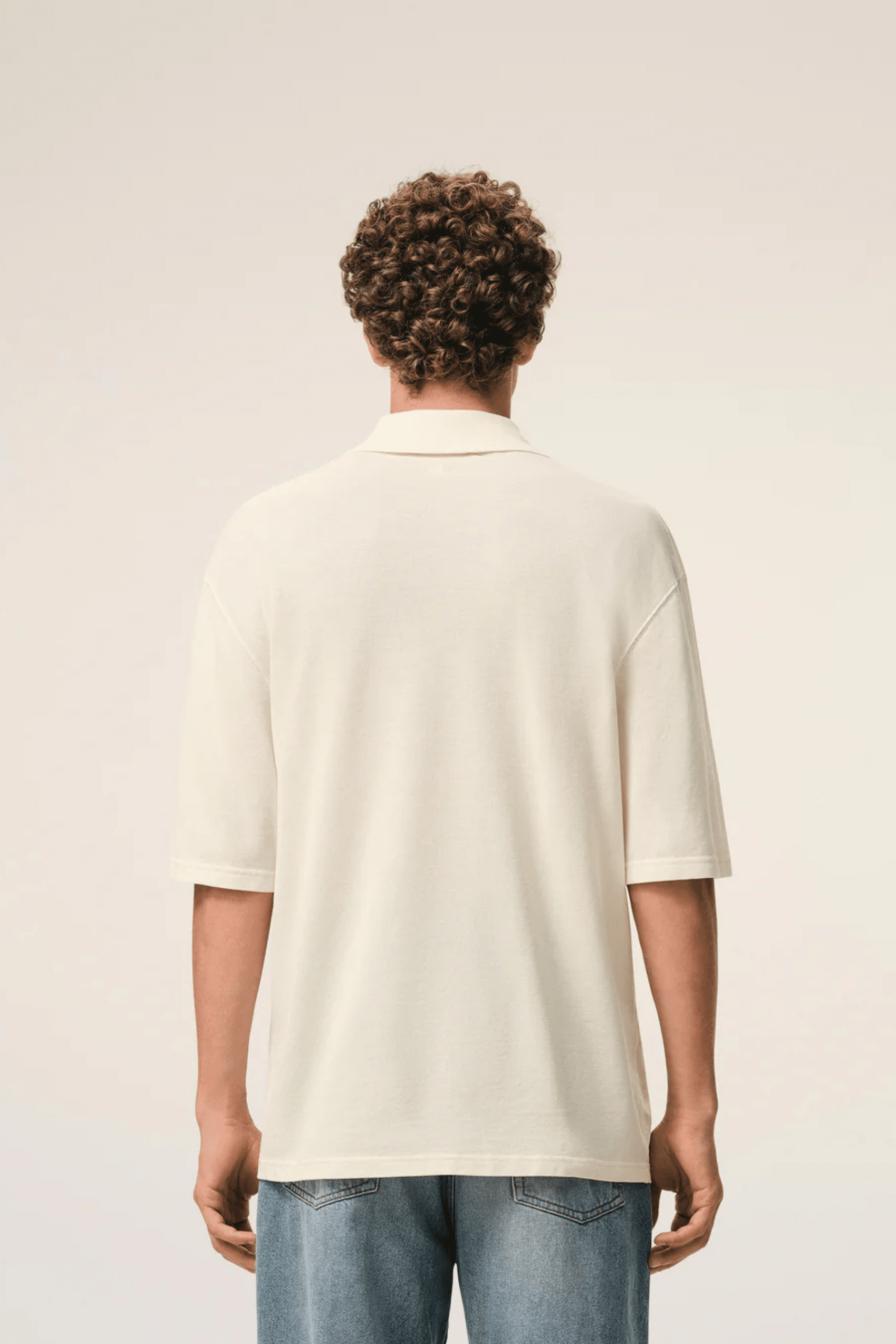 Polo Blanc Crème Patch Crochet Crème