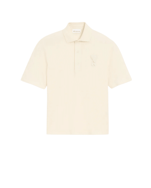 Polo Blanc Crème Patch Crochet Crème