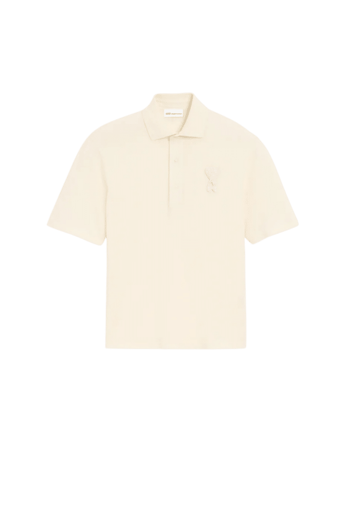 Polo Blanc Crème Patch Crochet Crème