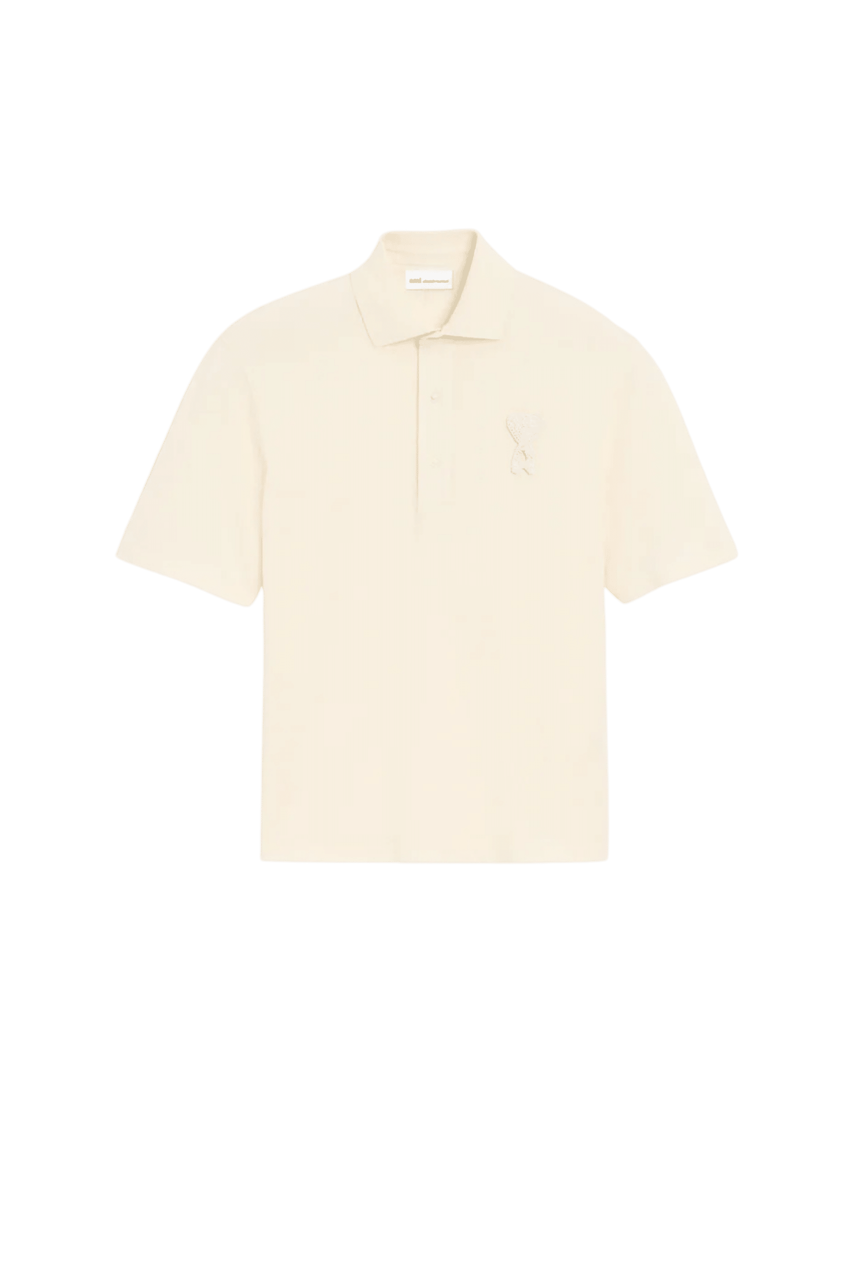 Polo Blanc Crème Patch Crochet Crème