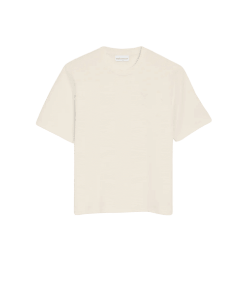 Tee-Shirt Crème Cœur Embossé Ton sur Ton