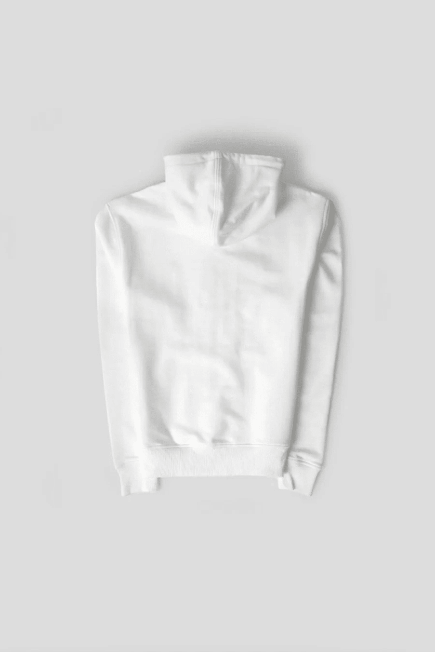 Hoodie Zippé Coton Blanc Cœur Noir