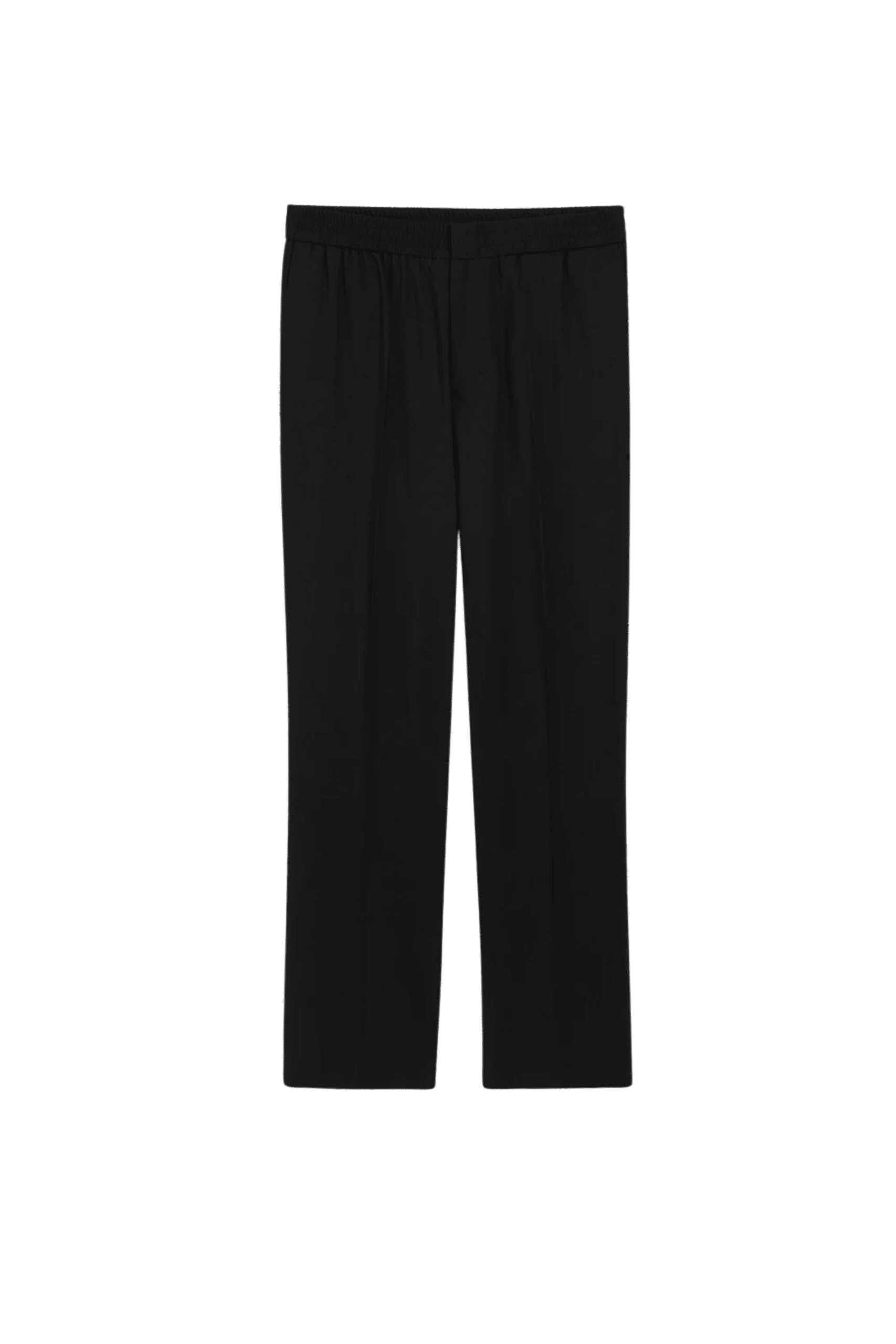 Pantalon Taille Élastiquée Laine Noire
