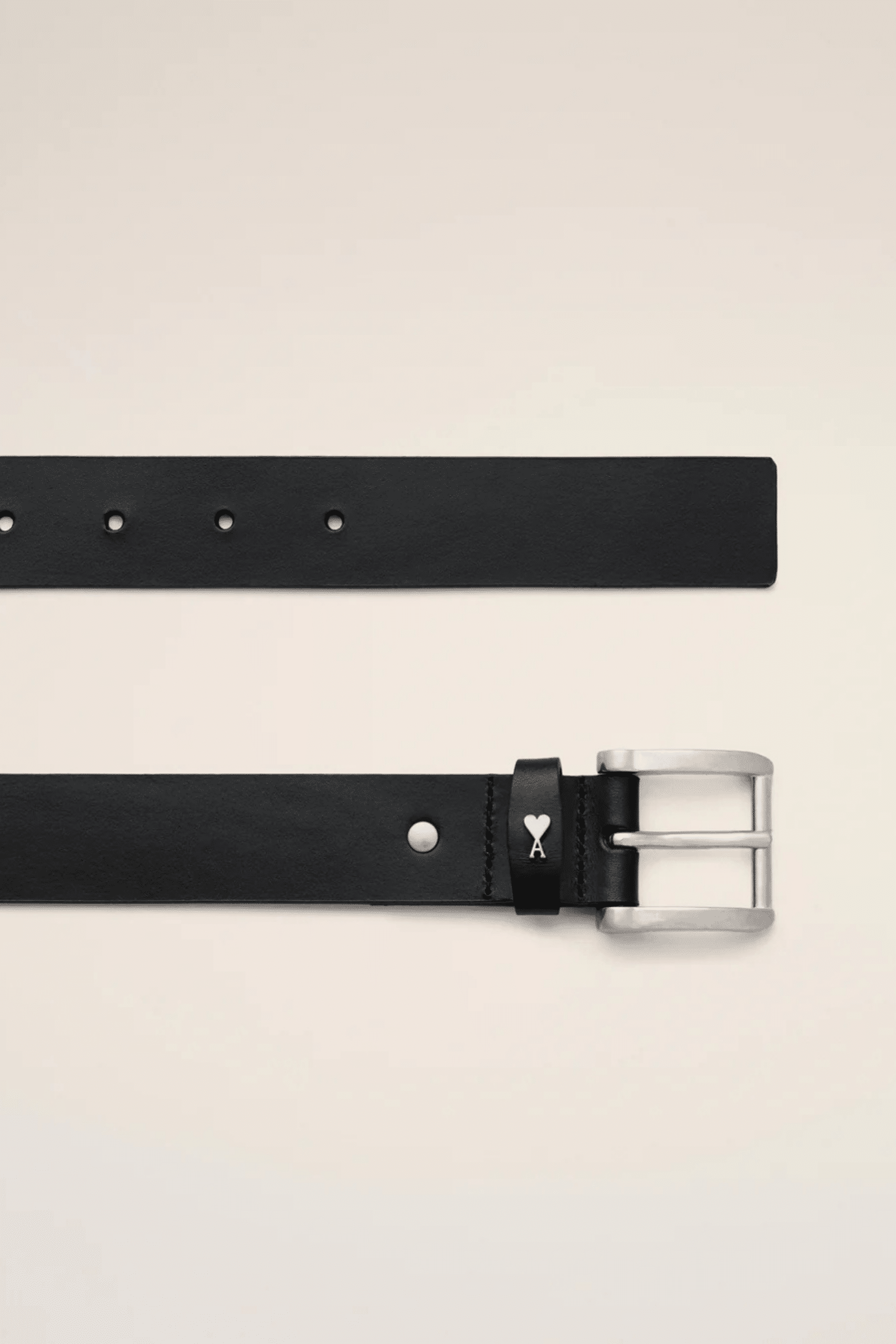 Ceinture Paris Paris Cuir Lisse Noir