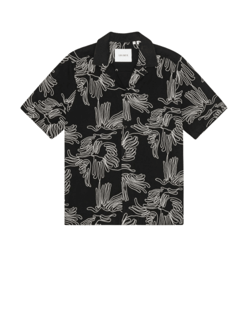 Chemise Liam Flower Noir