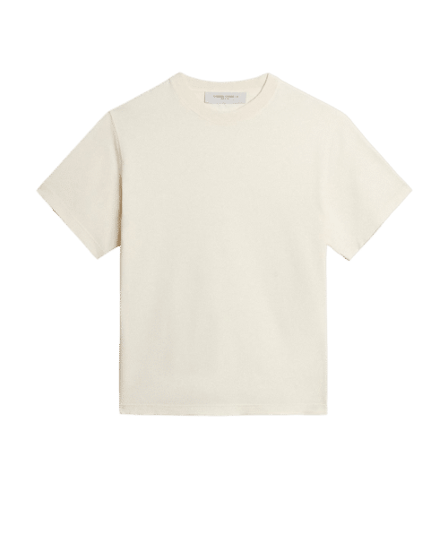 Tee-Shirt Coton Blanc Vieilli Logo Inversé