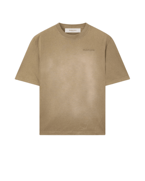 Tee-Shirt Coton Beige Vieilli Logo