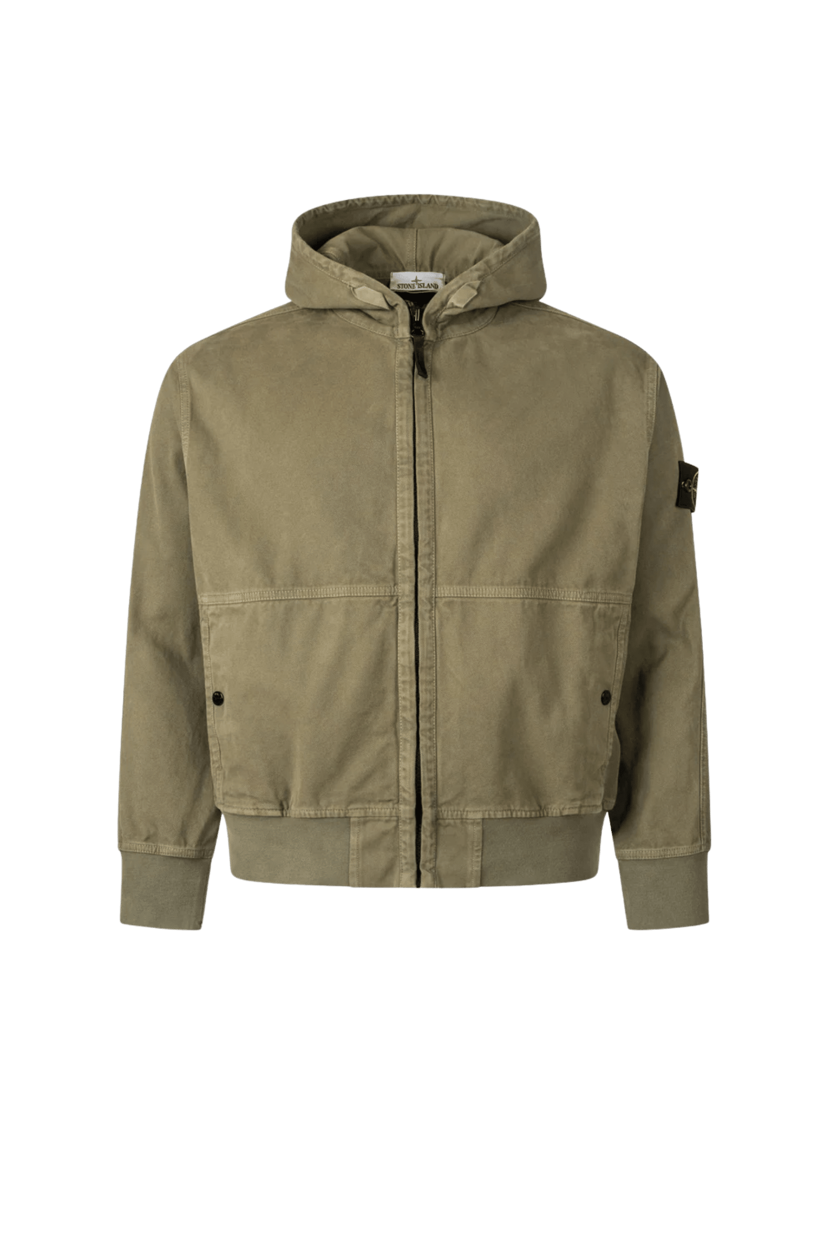 Hoodie Zippé Coton bio Kaki