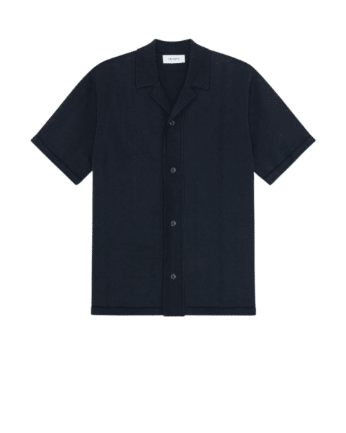 Chemise Arabesque Maille Coton Marine